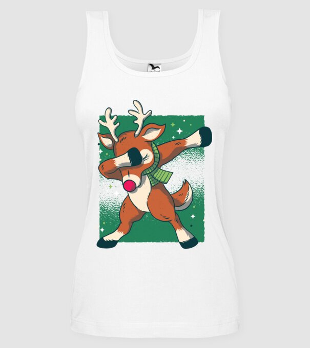 Rudolph DAB model alb pe tricou