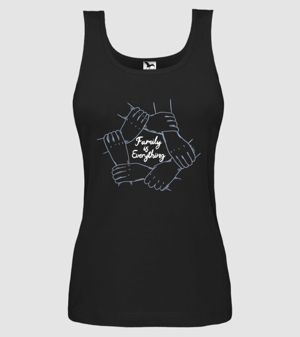 Familia este totul model negru pe tricou