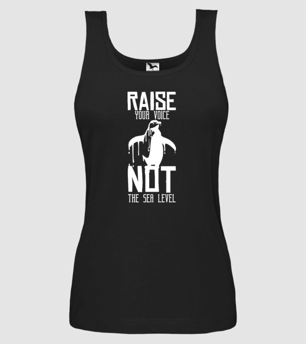Ridică-ți vocea nu nivelul mării model negru pe tricou