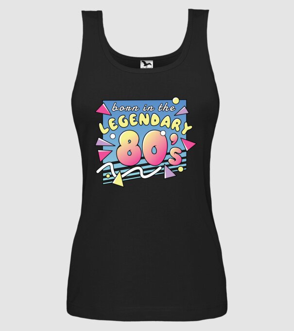 M-am născut în legendarii ani 80 model negru pe tricou
