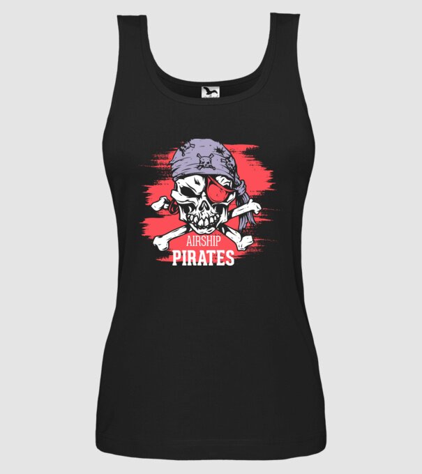 Airship Pirates - Pirat model negru pe tricou