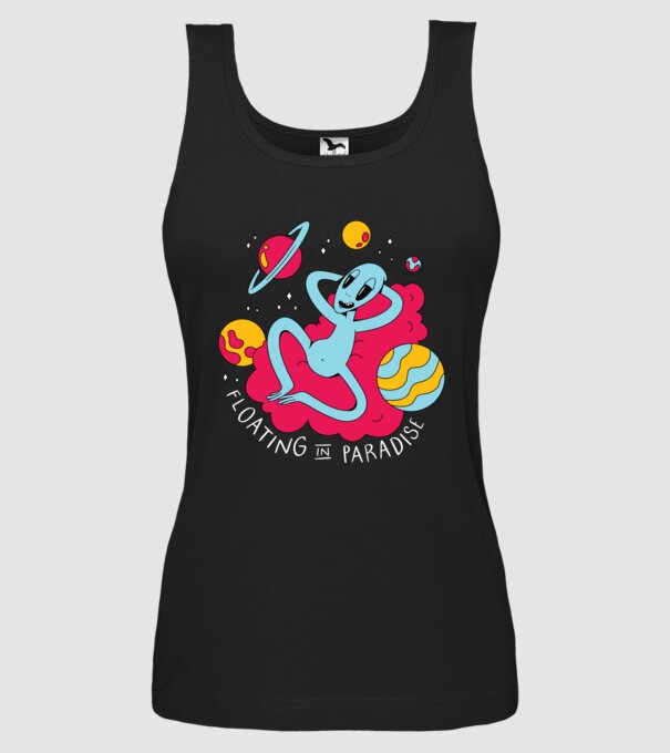Alien Chill model negru pe tricou
