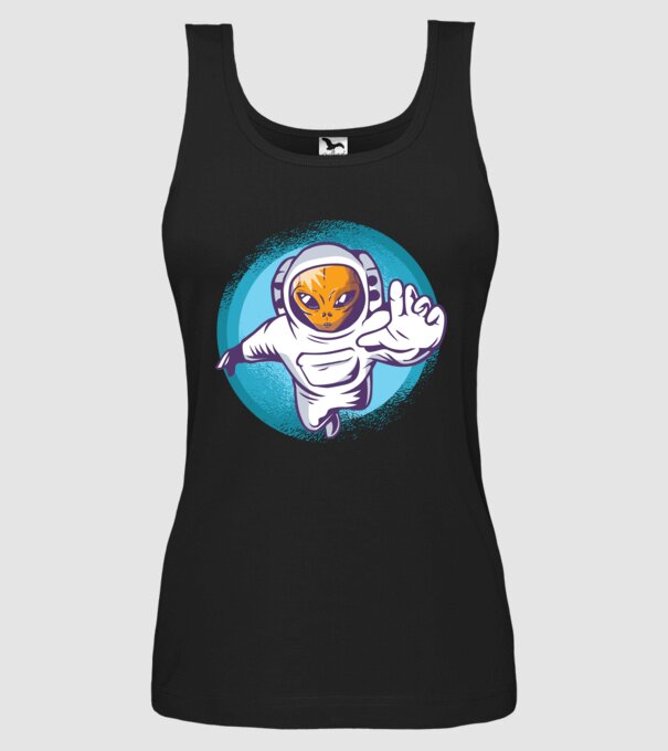 Alien Astronaut model negru pe tricou