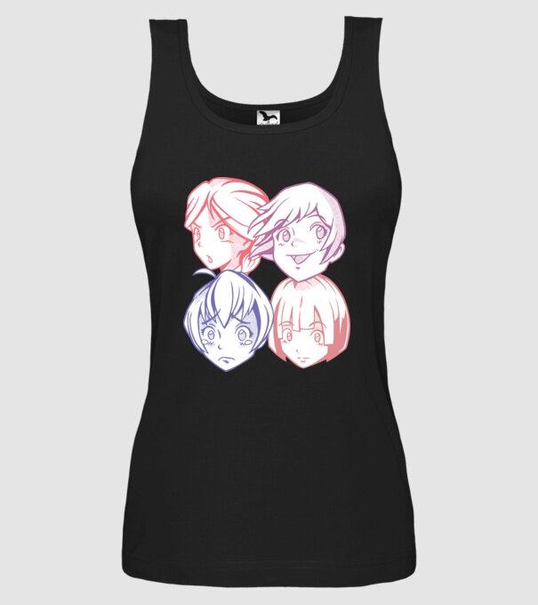 Expresii Anime model negru pe tricou