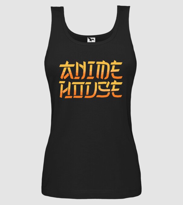 Anime House model negru pe tricou
