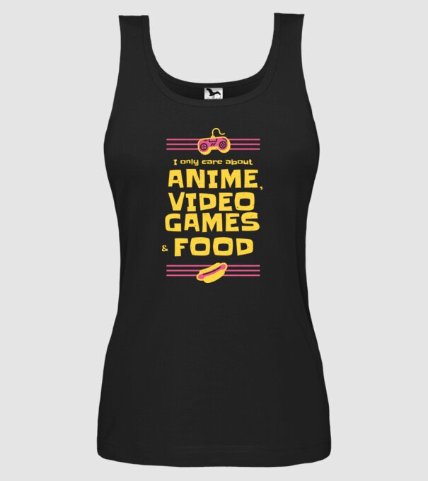 Joc video Anime model negru pe tricou