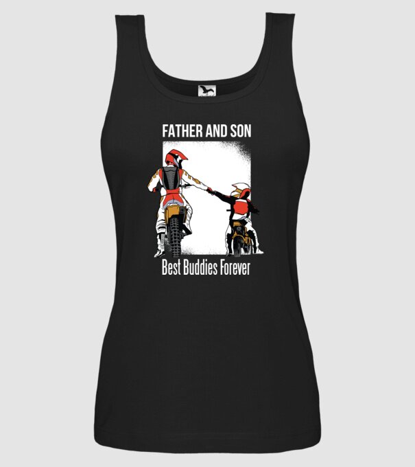 Tată și Fiu cei mai buni Prieteni - Motociclist model negru pe tricou
