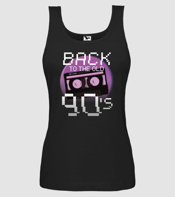 'Back to the 90s Înapoi în anii ''90' model negru pe tricou