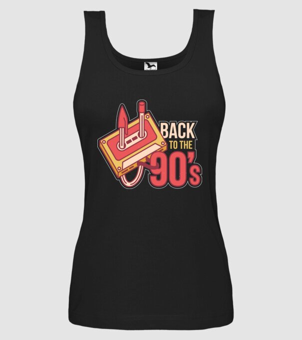 'Back to the 90s Înapoi în anii ''90 Retro' model negru pe tricou