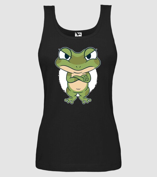 Broască model negru pe tricou