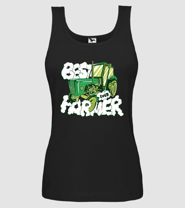 Best Farmer Ever cu Tractor model negru pe tricou