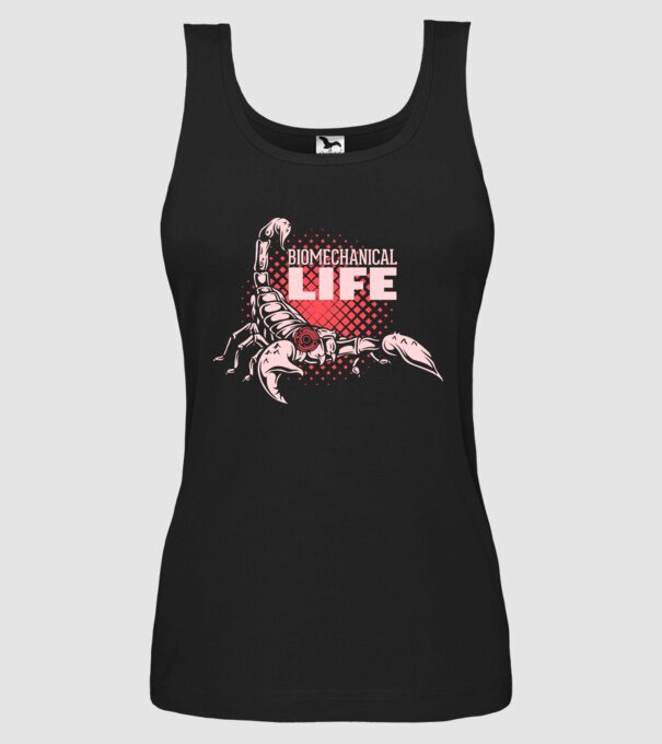 Biomechanical Life model negru pe tricou