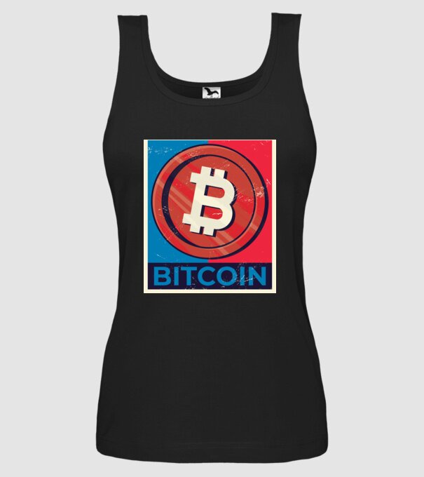Bitcoin Criptomonedă model negru pe tricou