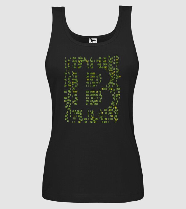 Bitcoin Matrice model negru pe tricou
