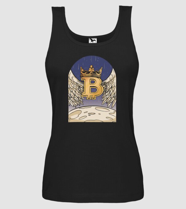 Bitcoin To The Moon Aselenizare model negru pe tricou
