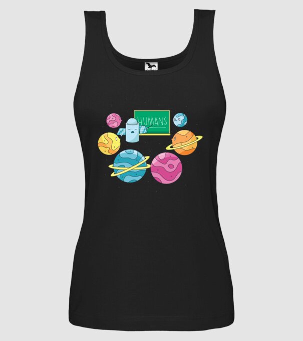 Învățarea planetelor model negru pe tricou