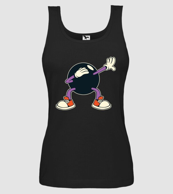 Bowling DAB model negru pe tricou