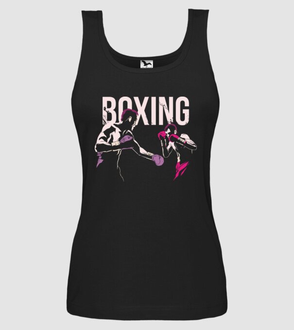 Boxing model negru pe tricou