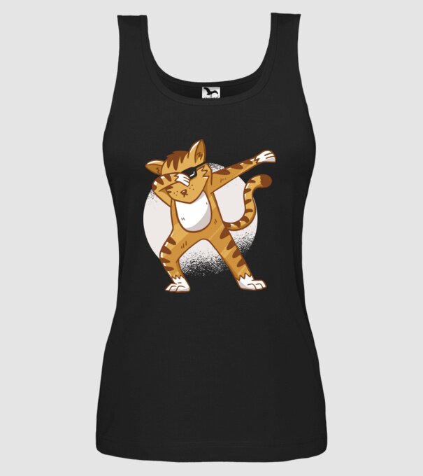 Pisică DAB model negru pe tricou