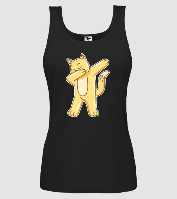 Pisică DAB model negru pe tricou