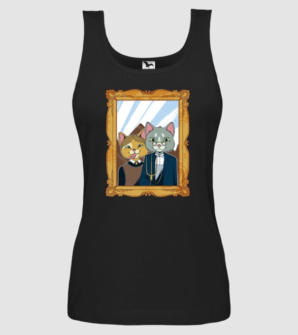 Portret Pisică model negru pe tricou