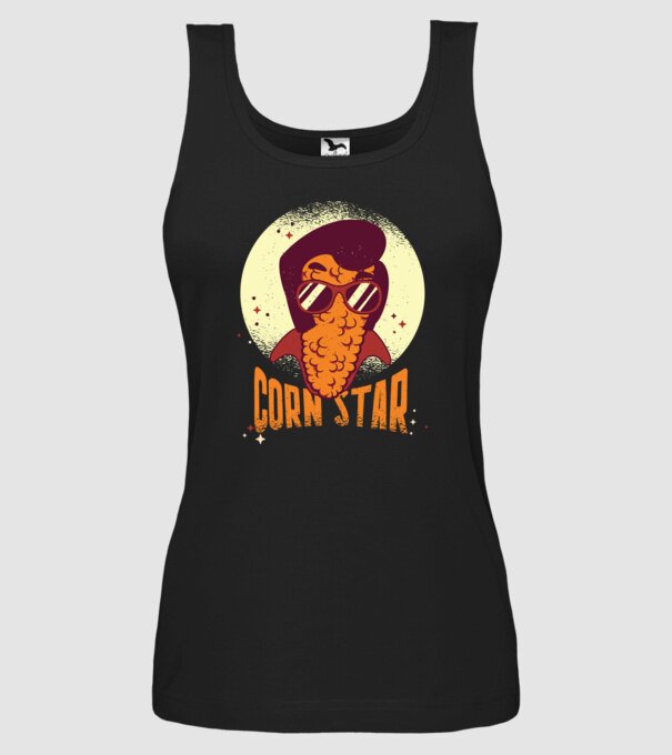 Corn Star - Porumb cu freză Elvis model negru pe tricou