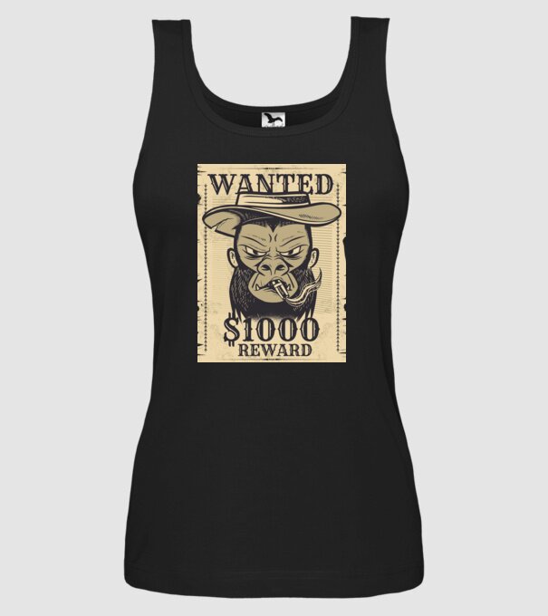 Maimuță cowboy model negru pe tricou