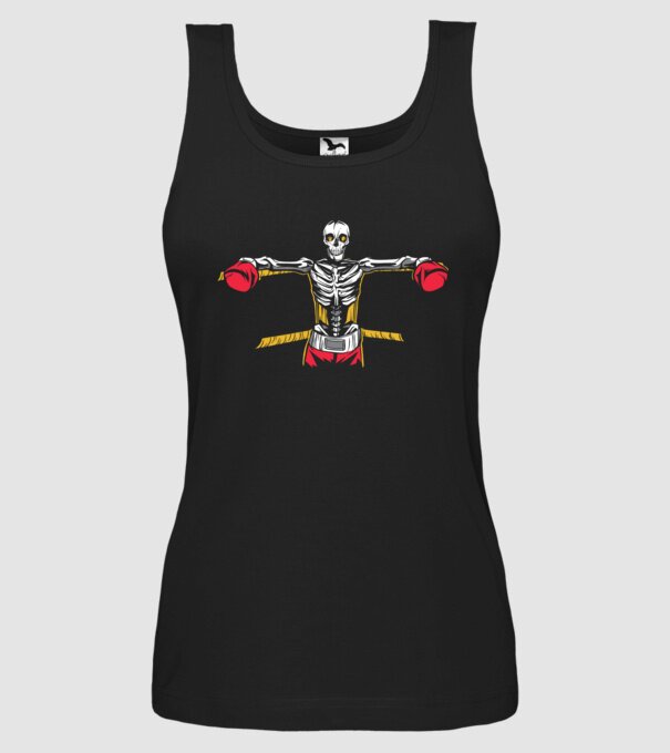 Schelet Boxer model negru pe tricou