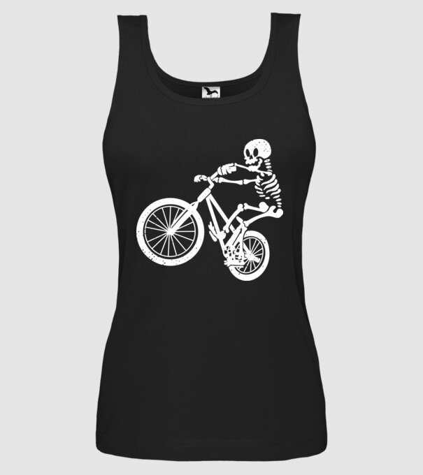 Biciclist schelet model negru pe tricou