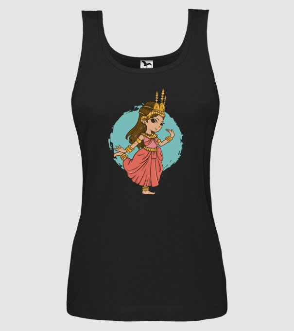 Prințesă drăguță model negru pe tricou