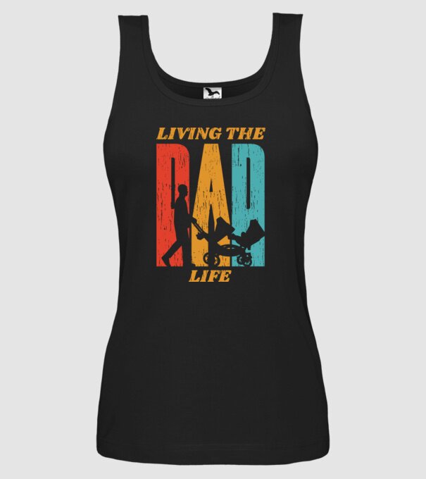Dad Life pentru tata model negru pe tricou