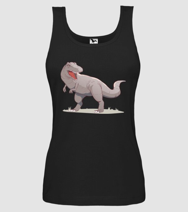 Dinozaur T-rex model negru pe tricou