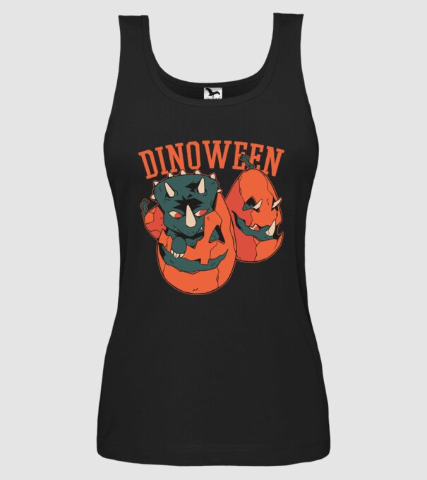 Dinoween model negru pe tricou