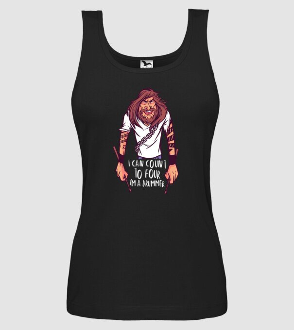 Baterist model negru pe tricou