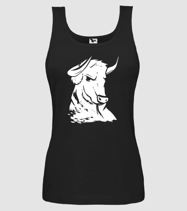 Taur puternic model negru pe tricou