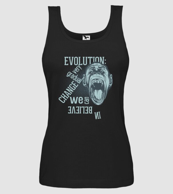Evolution - Very gradual change model negru pe tricou