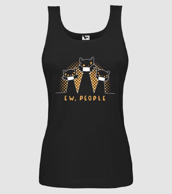 ew, people model negru pe tricou