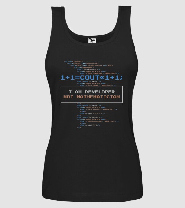 Tricou pentru developeri model negru pe tricou