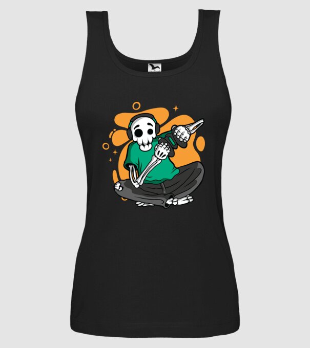 Schelet Gamer model negru pe tricou