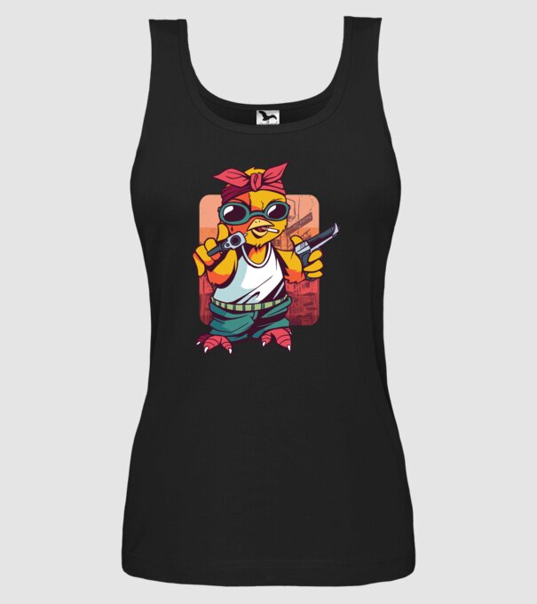 Pui Gangster model negru pe tricou