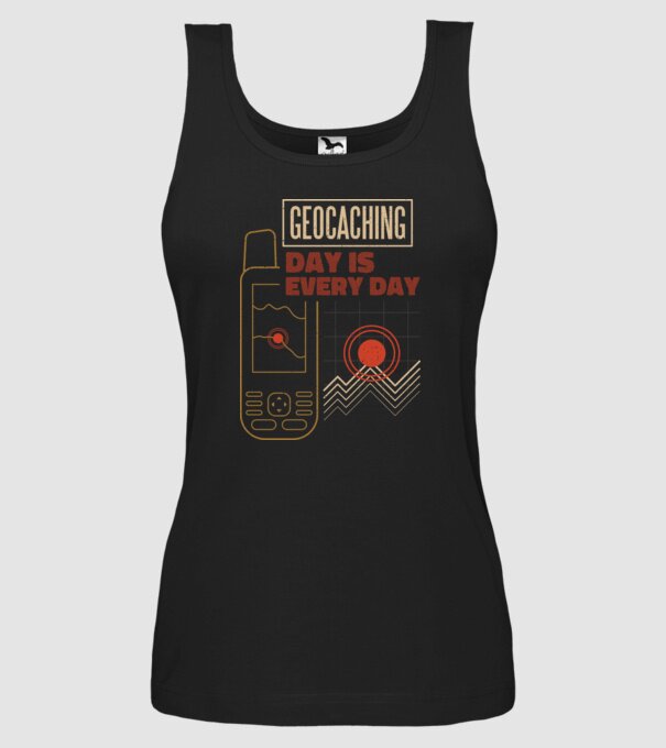 Geocaching model negru pe tricou