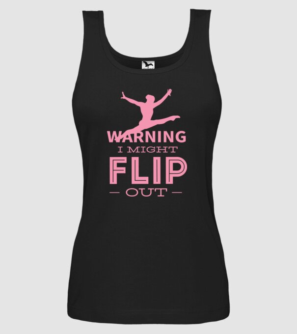 Gimnast model negru pe tricou
