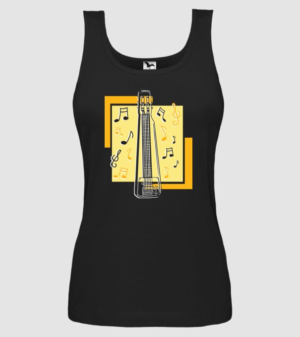 Tricou chitarist model negru pe tricou