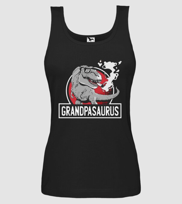 Grandpasaurus T-rex model negru pe tricou