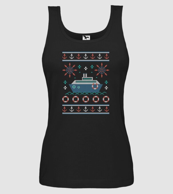 Pulover urât cu vapor model negru pe tricou