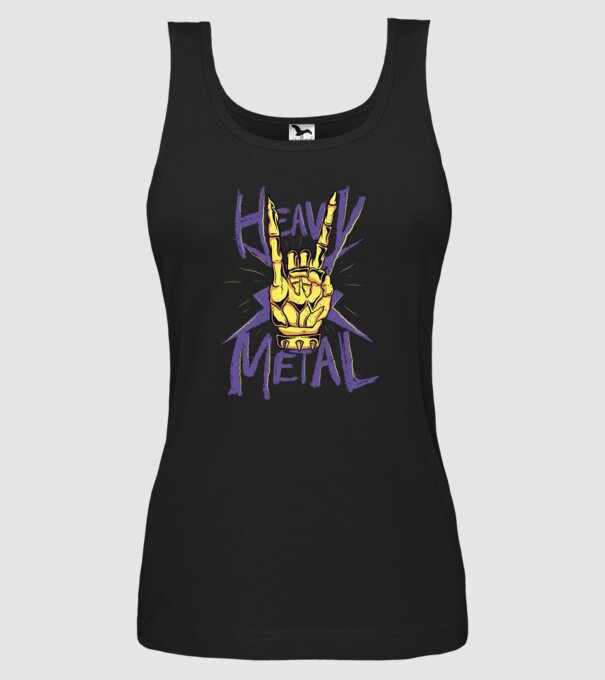 Heavy Metal model negru pe tricou