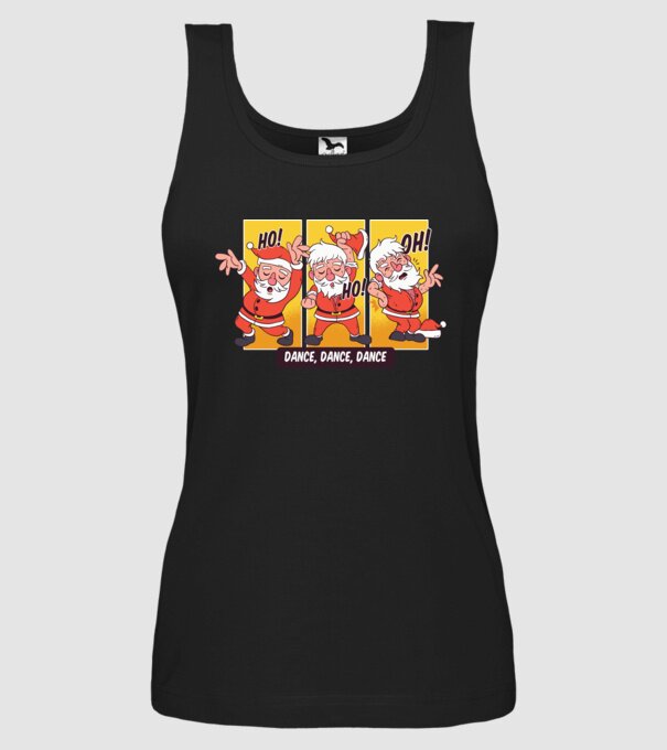 Hohoho dans Moș Crăciun model negru pe tricou