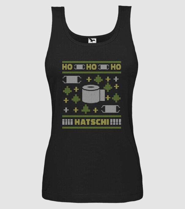 Hohohoho hârtie igienică pulover urât model negru pe tricou