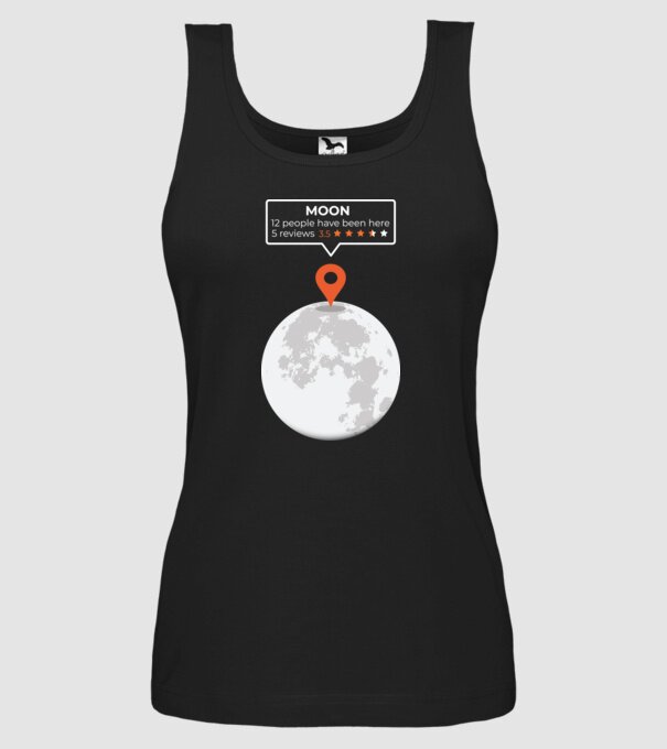 Luna Recenzie model negru pe tricou
