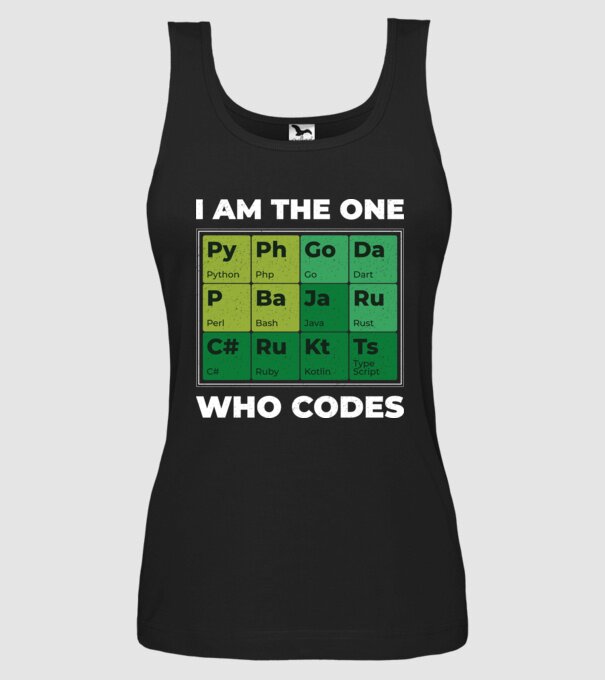 I am the one who codes tricou amuzant programator model negru pe tricou